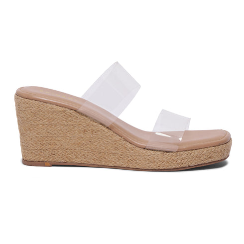 Elysa Transparent Wedge Sandals